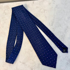 Men's Michael Kors Silk Tie Blue Purple Lavender Geometric Standard